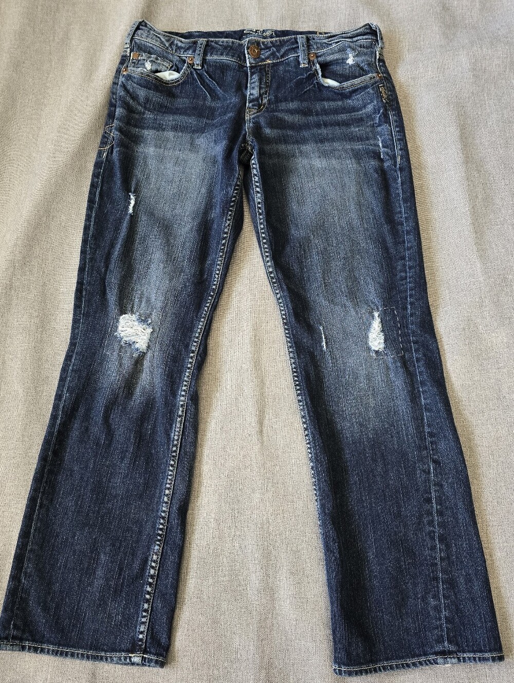 Silver Jeans Sam  Blue Distressed Women’s Jeans - Size W31 X L30